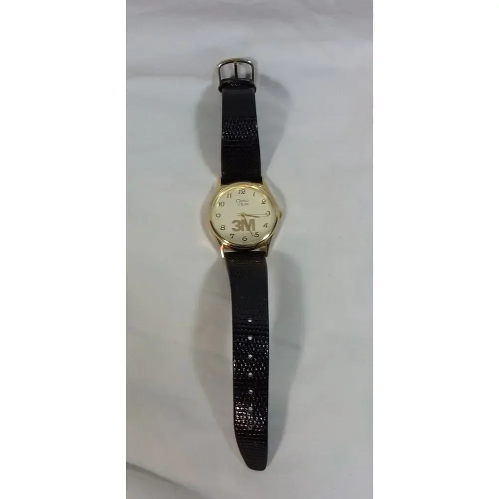 CARAVELLE BY BULOVA QUARTZ T3 493 WATCH-LEATHER BAND-HAS THE 3M INSIGNIA-RUNS